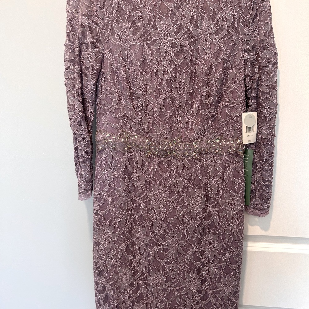 Elegant lilac lace dress